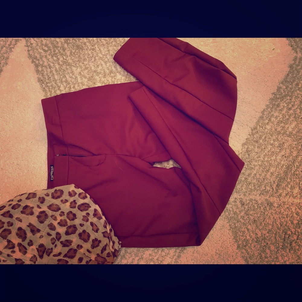 Maroon Columnist Pants